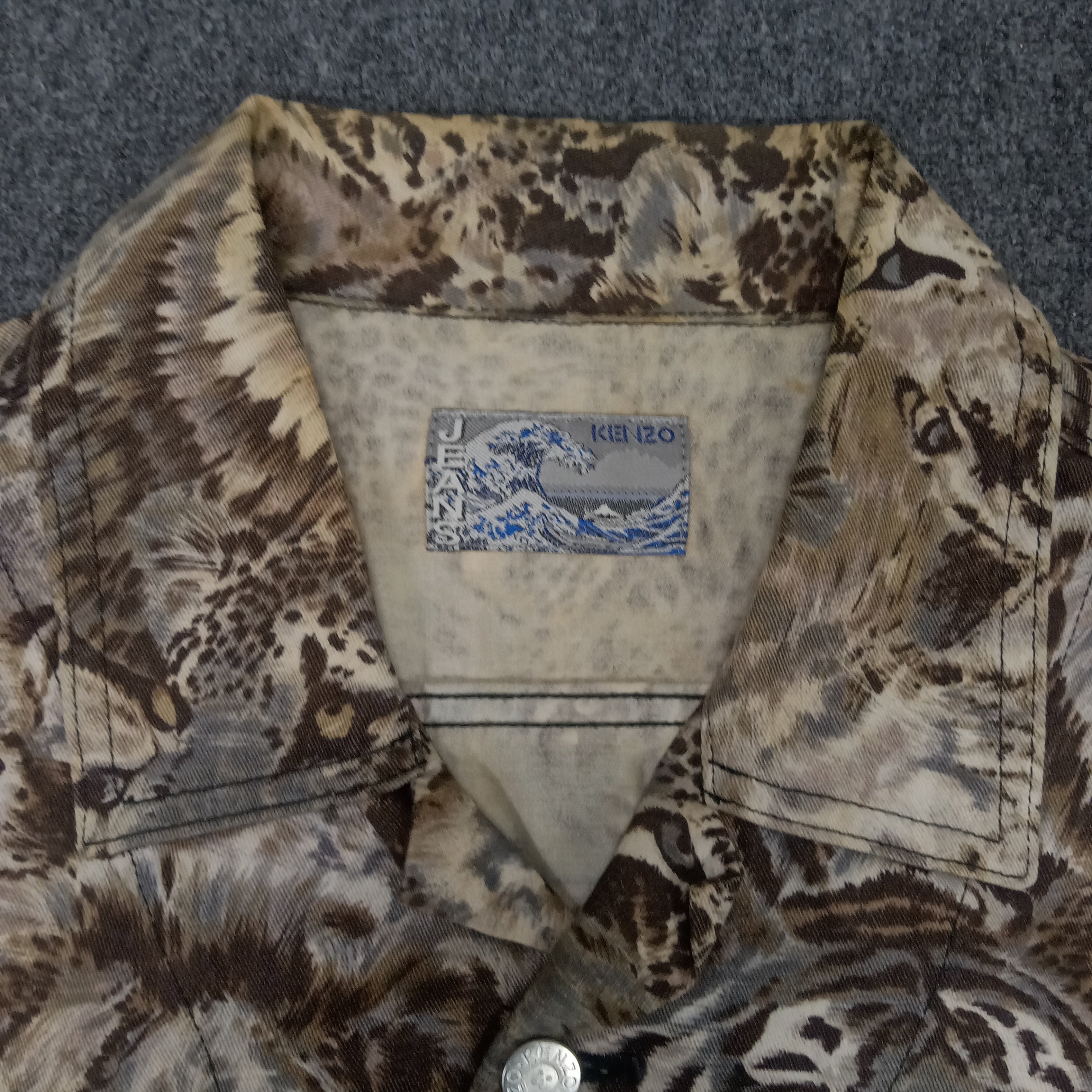 Vintage 90's KENZO JEANS Full Print Design Crop Jacket - Etsy Canada
