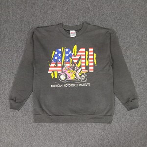 Vintage 90&#39;s American Motorcycle Institute Bikers Sweatshirt