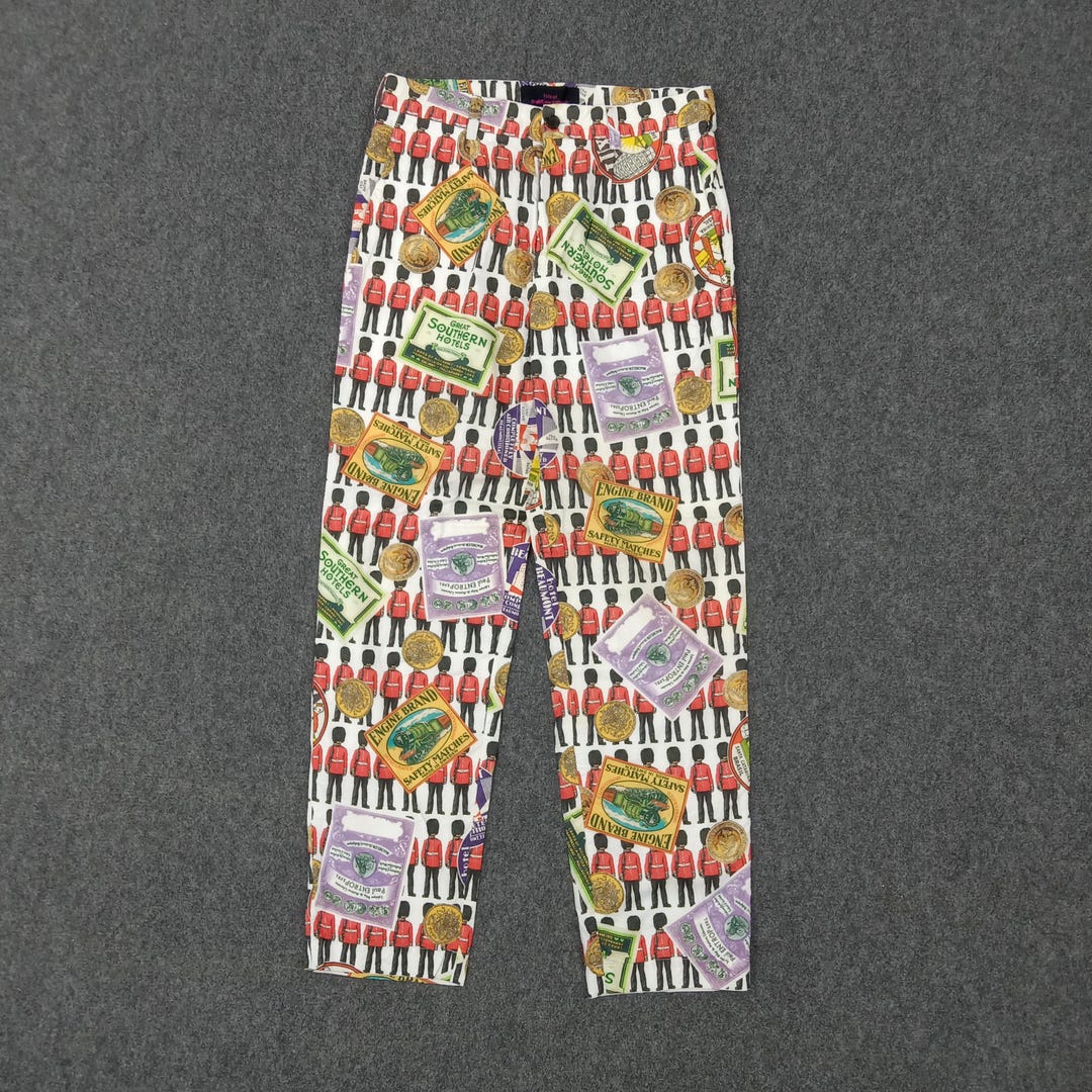 Comme Des Garcons Tricot Japanese Designer Fullprint Pants - Etsy