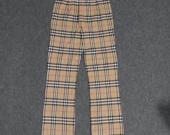 パンツ 90s Burberry two tuck glen check slacks 90s Burberry two tuck glen check slacks