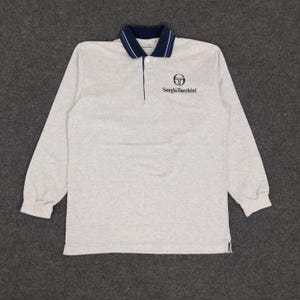 Vintage Sergio Tacchini Sportswear Style Long Sleeve Polos