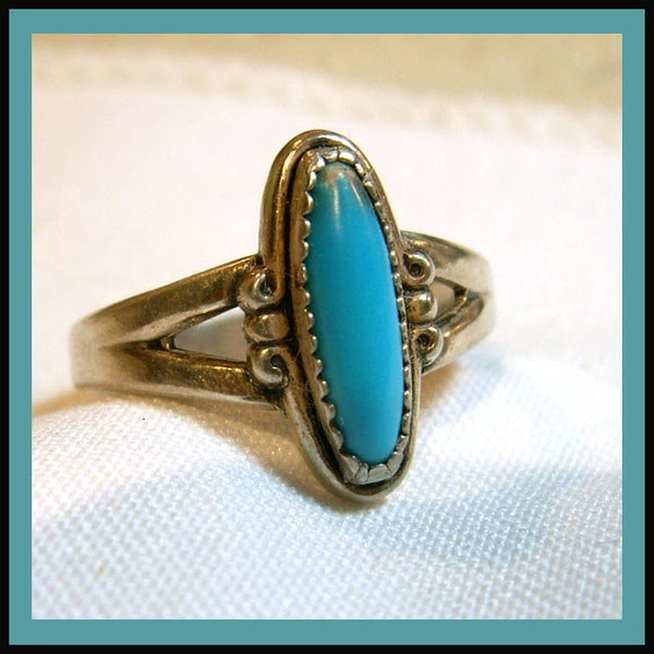 Turquoise and Silver Ring VJB0014