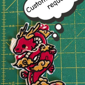 Sew on customizable Dragon Patch
