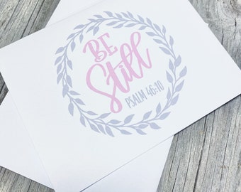 Be Still And Know That I Am God - Scripture Cards - Christian Note Card Set