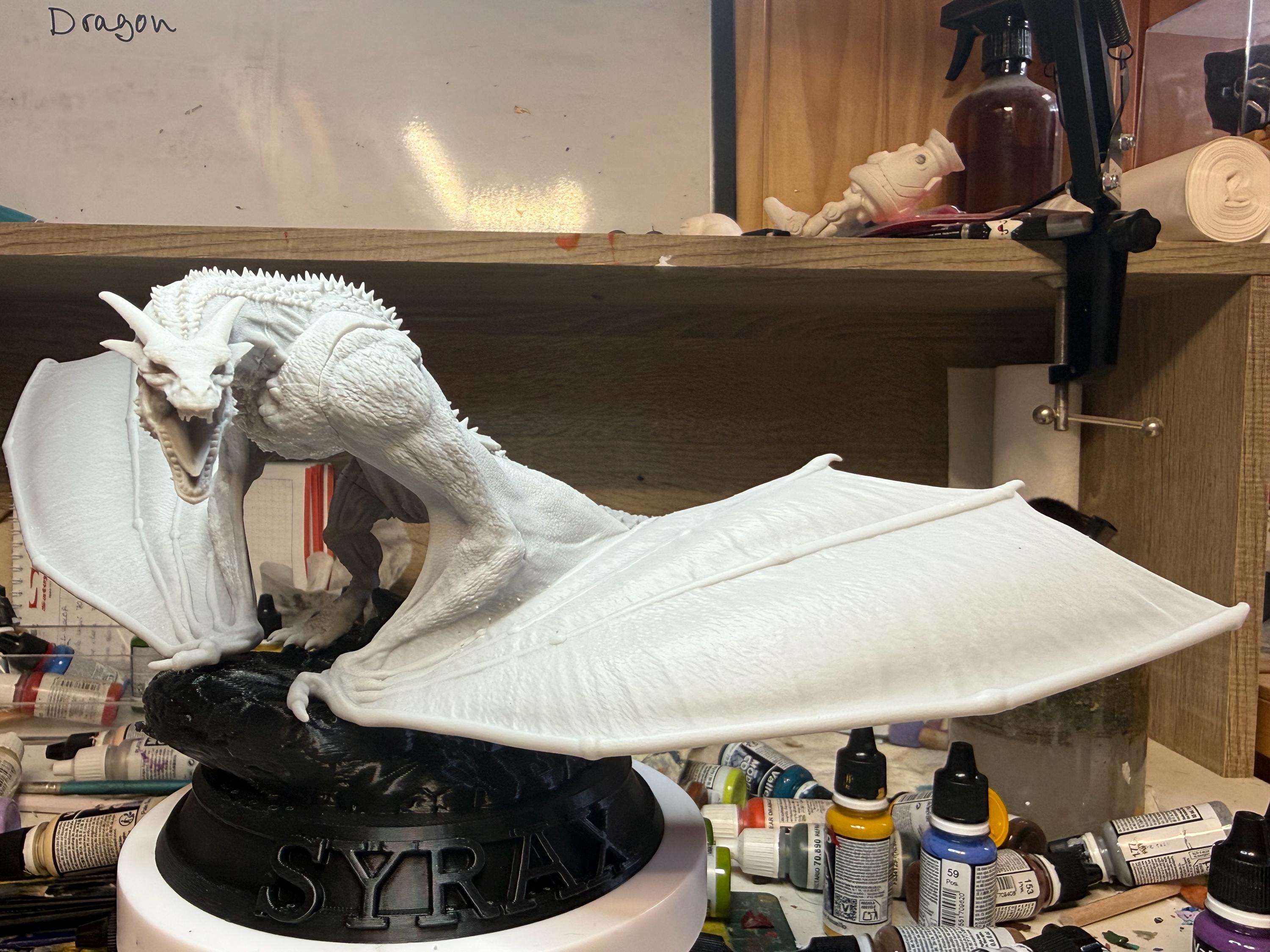 Syrax Dragon Figure From Game of Thrones (unpainted) - Etsy