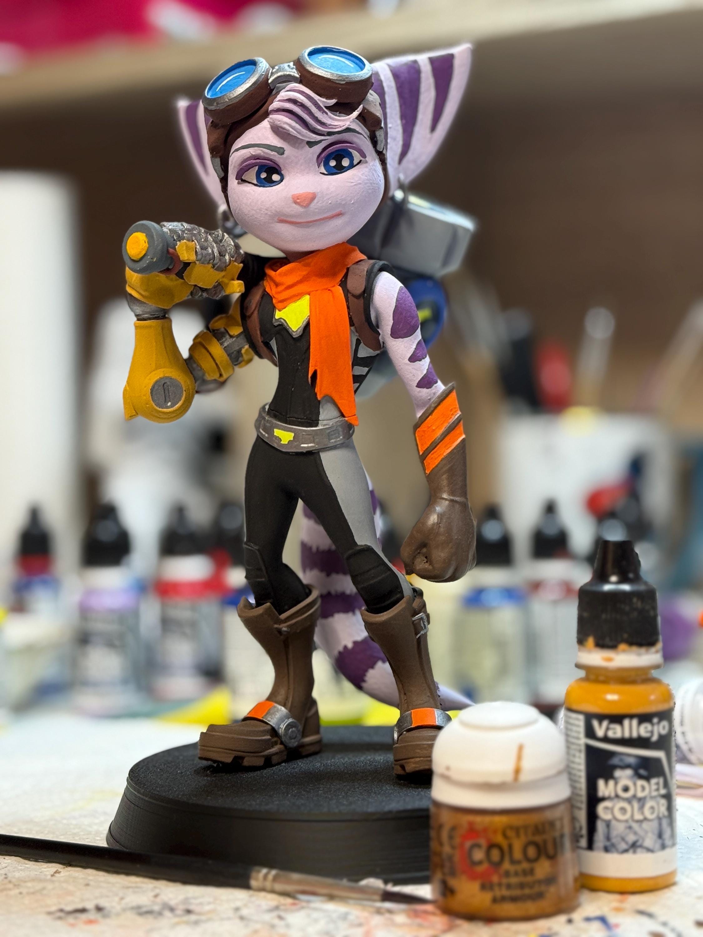 Ratchet and Clank Tribute Figure (RIVET) 20cm Tall HAND PAINTED - Etsy