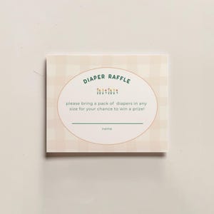 tombola de couches de bébé cultivées localement | Modifiable à imprimer et à télécharger | Thème du marché de producteurs