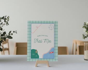 Happy Camper Birthday Sign: Editable Welcome Sign (Digital Download)