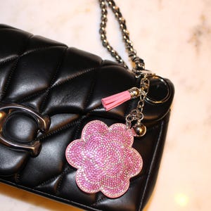 Carnelian Flower Bag Charm