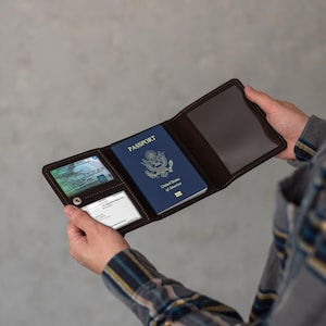 Porta licencia de piloto de cuero, Porta documentos de piloto, Porta pasaporte de piloto, Regalo personalizado para piloto, Cartera para licencia de piloto, Cartera para pasaporte de piloto