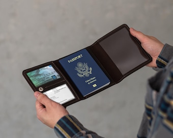Pilot license holder leather, Pilot document holder, Pilot passport holder, Custom pilot gift, Pilot license wallet, Pilot passport wallet