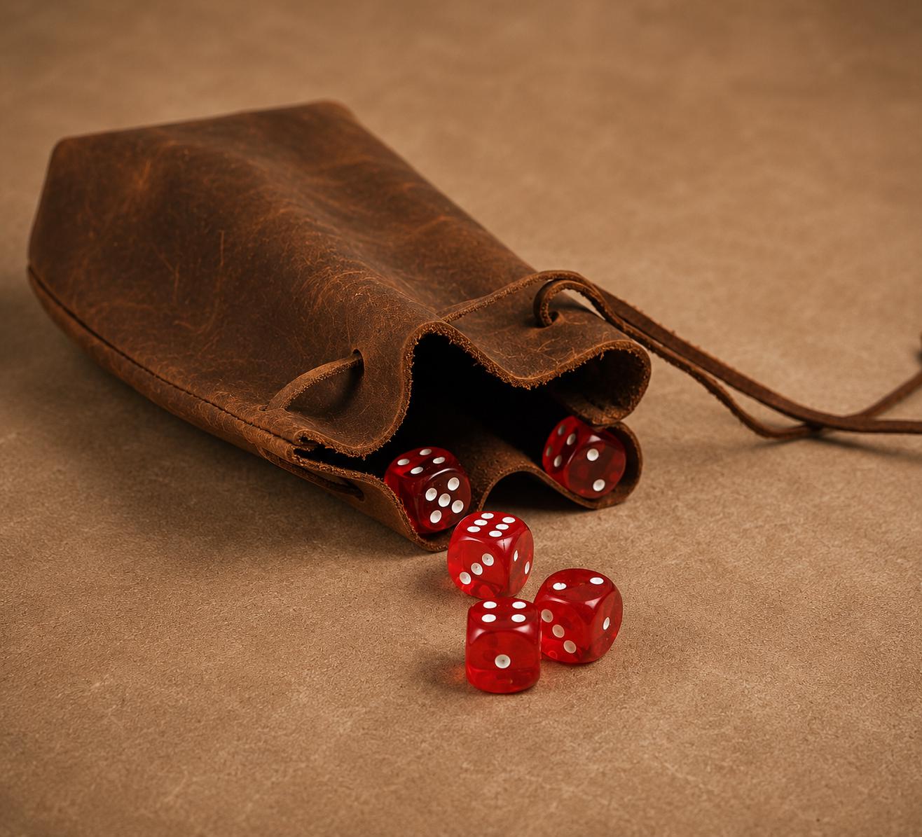 Leather dice bag - Etsy 日本