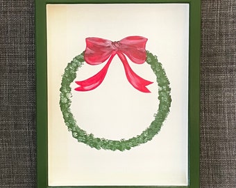 Christmas wreath wall art