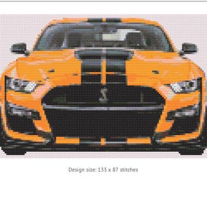 Car Cross Stitch Pattern Mustang