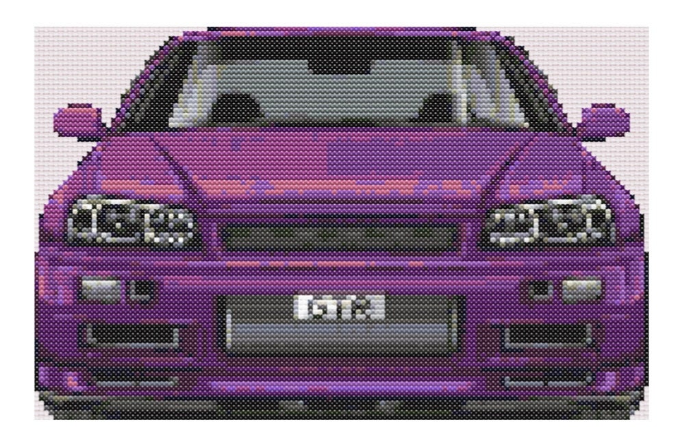 Car Cross Stitch Pattern, Skyline R34 GTR - Etsy
