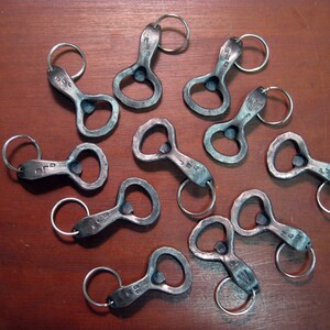 Personalized Keychain Beer Bottle Openers Hand-forged by a Blacksmith image 2