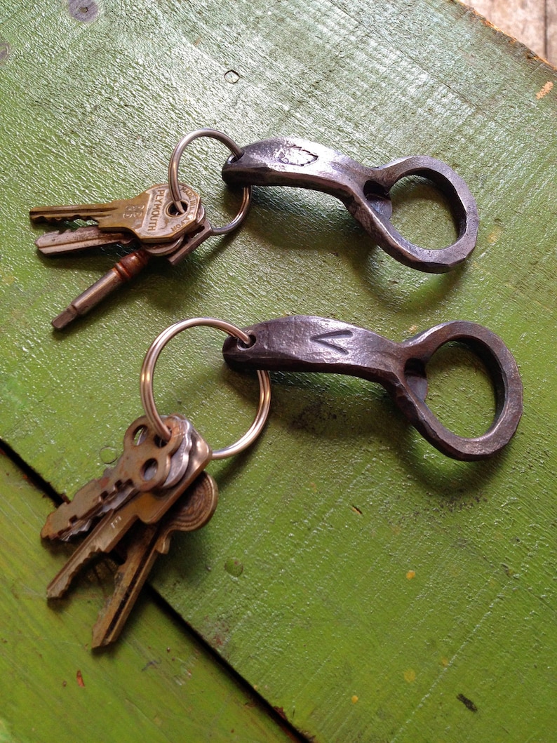 Keychain Beer Bottle Openers Hand-forged by a Blacksmith image 2