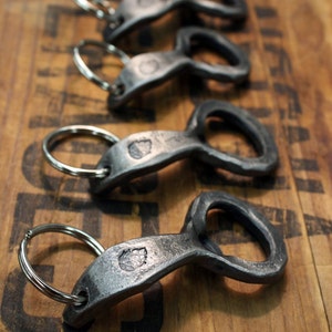 Hops Keychain Beer Bottle Openers - Hand-forged by a Blacksmith - Great Gift for Groomsmen
