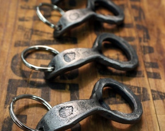 Hops Keychain Beer Bottle Openers - Hand-forged by a Blacksmith - Great Gift for Groomsmen