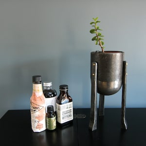 Three-legged Planter - Forged by a Blacksmith
