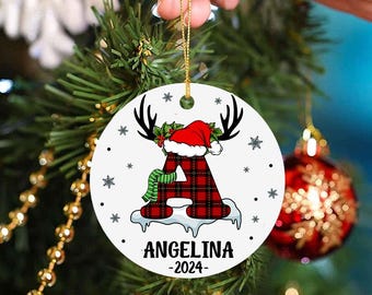 Custom Initial Ornament| Letter Name Ornament| Winter Initial Ornament| Christmas Tree Decor| Christmas Tree Ornaments| Family Name Ornament