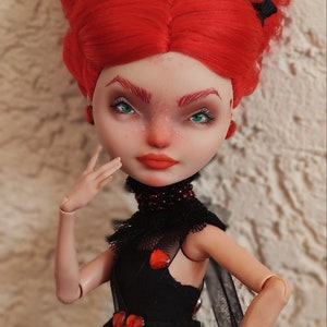 Ever after high red queen Ever after high customized art doll one of a kind custom doll monster high doll