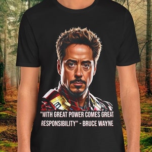 Iron Man Batman Spiderman Superhero T Shirt, Komiksowy T-shirt, Avengers Koszulka, Marvel Top, DC Koszulka, Śmieszna Koszulka, Humorystyczny T-shirt, Tony Stark T-shirt