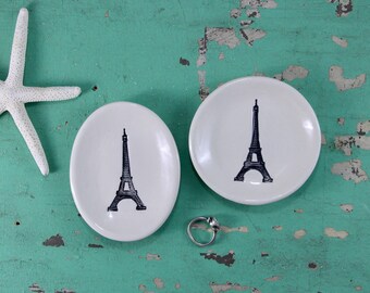 Handmade Ring Dish Trinket Dish Engagement Ring Dish Small Ring Dish Eiffel Tower Ring Holder Trinket Dish Paris Engagement Jewelry Storage