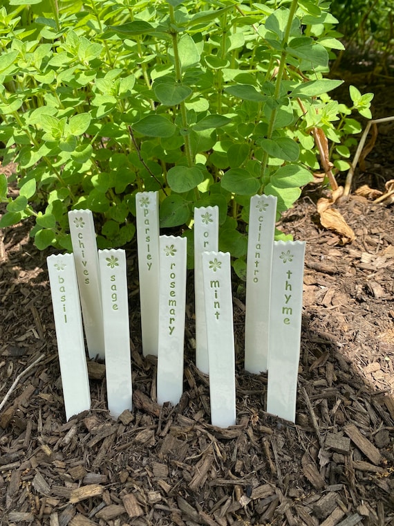 Handmade Herb Markers, Garden Markers, Garden Stakes, Herb Garden Markers, Herb Garden Stakes