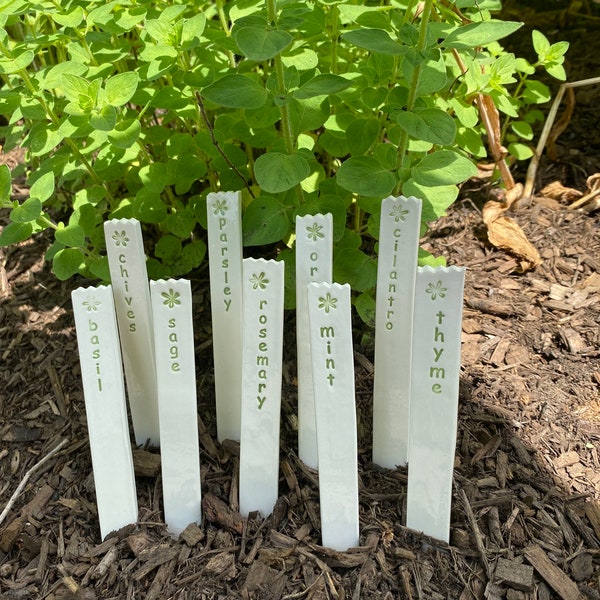 Handmade Herb Markers, Garden Markers, Garden Stakes, Herb Garden Markers, Herb Garden Stakes