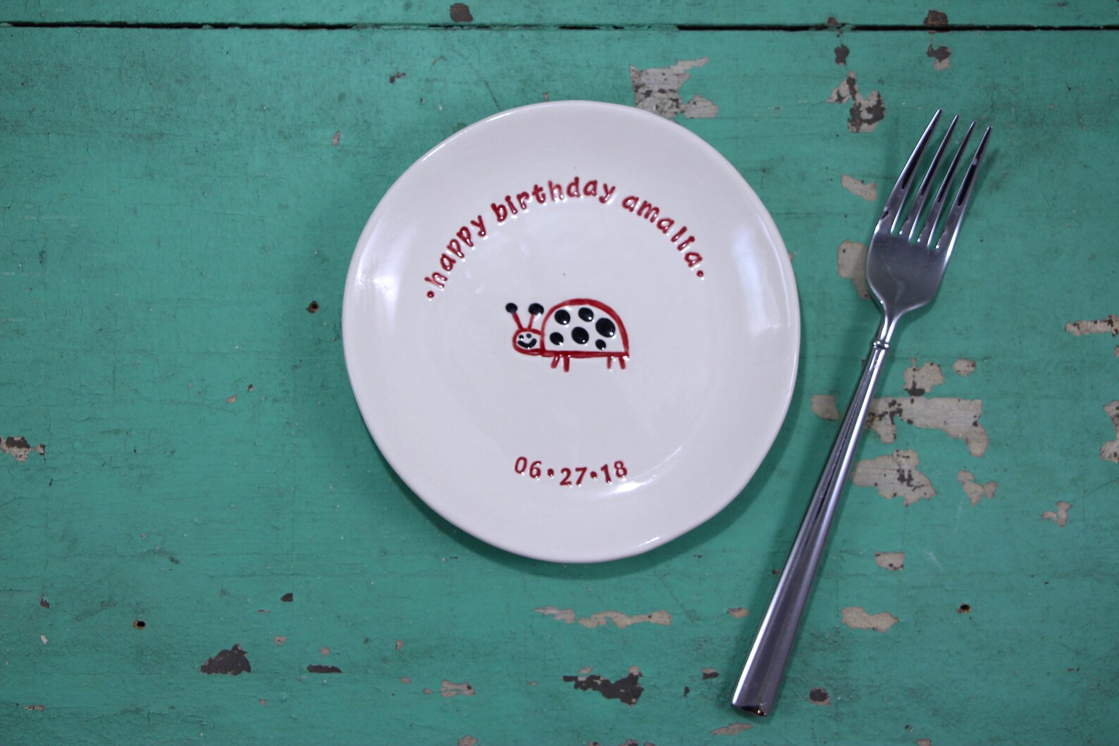 Happy Birthday Plate With Fun Design and Personalization Etsy
