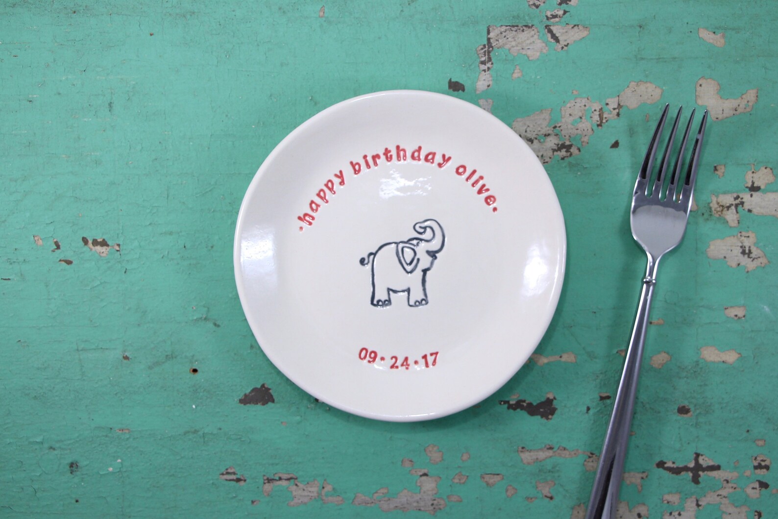 Happy Birthday Plate With Fun Design and Personalization Etsy