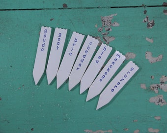 Handmade Cheese Markers set of 7, Ceramic Cheese Markers, Ceramic Tags for Cheese, Cheese Flags, Housewarming Hostess Gift Cheese Lover Gift