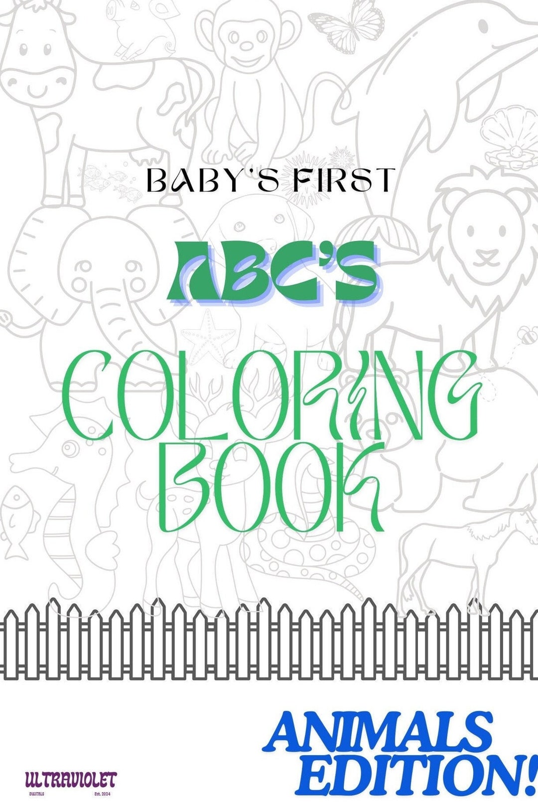 Baby's First Coloring Book Animals Edition Baby Shower Coloring ...