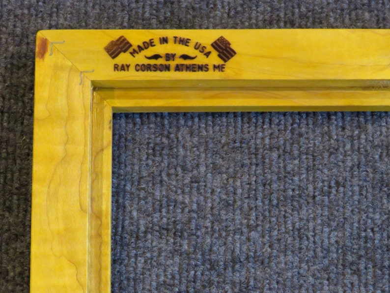 8x10 Curly Maple Picture Frame Yellow dye YY image 5