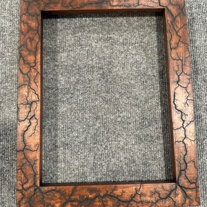 9 x 12 Fraktal gebrannter Ahorn mit mittelbraunem Farbstoff-Bilderrahmen