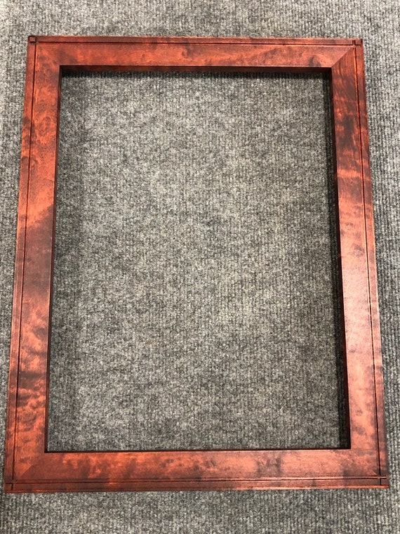 12 X 16 Figured Maple Reddish Brown Dye Picture Frame Etsy