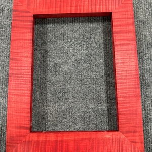 5 X 7 Curly Maple Red Dye Picture Frame