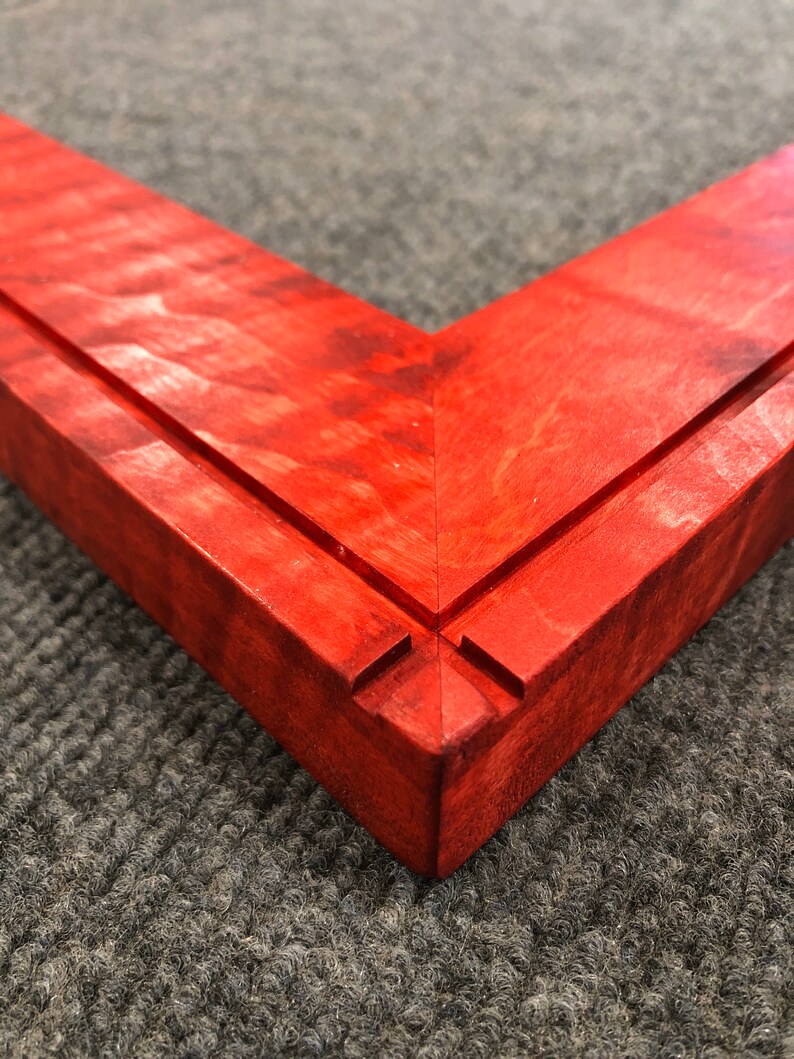 18x24 Curly Maple Red Dye Picture Frame Etsy