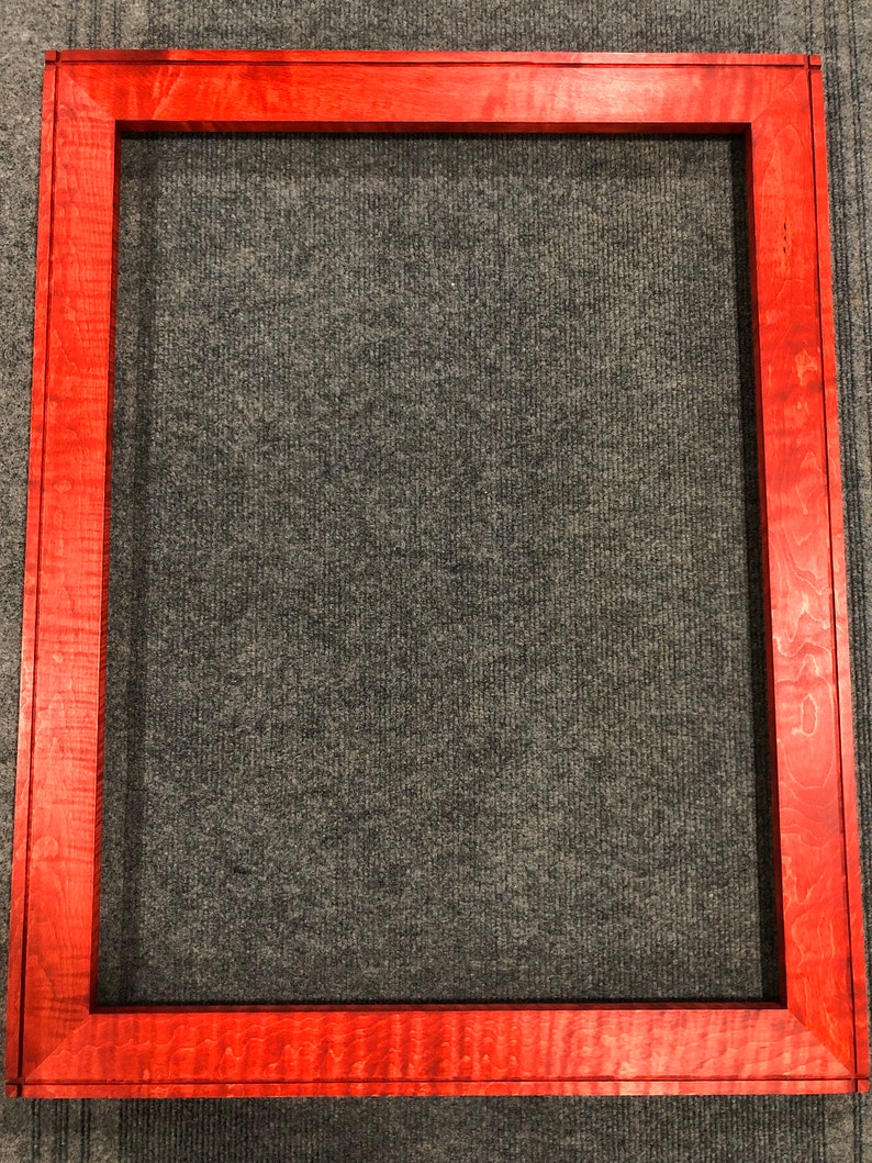 18x24 Curly Maple Red Dye Picture Frame Etsy