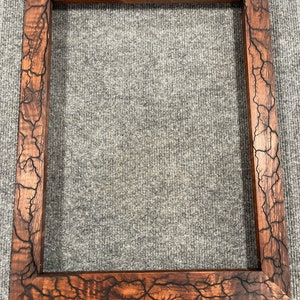 12 x 16 Fractal Burn Ahorn Mittelbraun Färbung Unikat Bilderrahmen