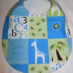 Flannel Receiving Blanket, Bib and Burp Cloth Gift Set image 4