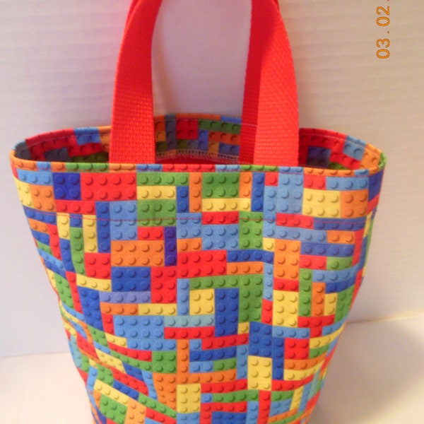 Pirmary Color Popular Building Blocks Tote, Gift Bag, Easter Basket