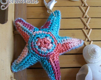 Southwest Starfish Crochet keychain