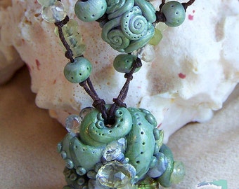 Algae Octopi Seashell Tentacled Pendant Necklace