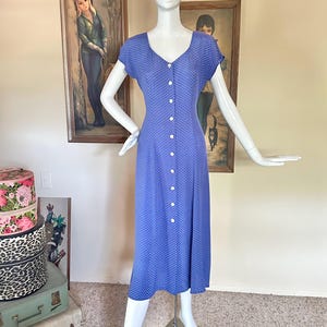 floaty periwinkle blue dress Sophie Periwinkle Blue Floral Lace Mermaid Dress XS main image 0