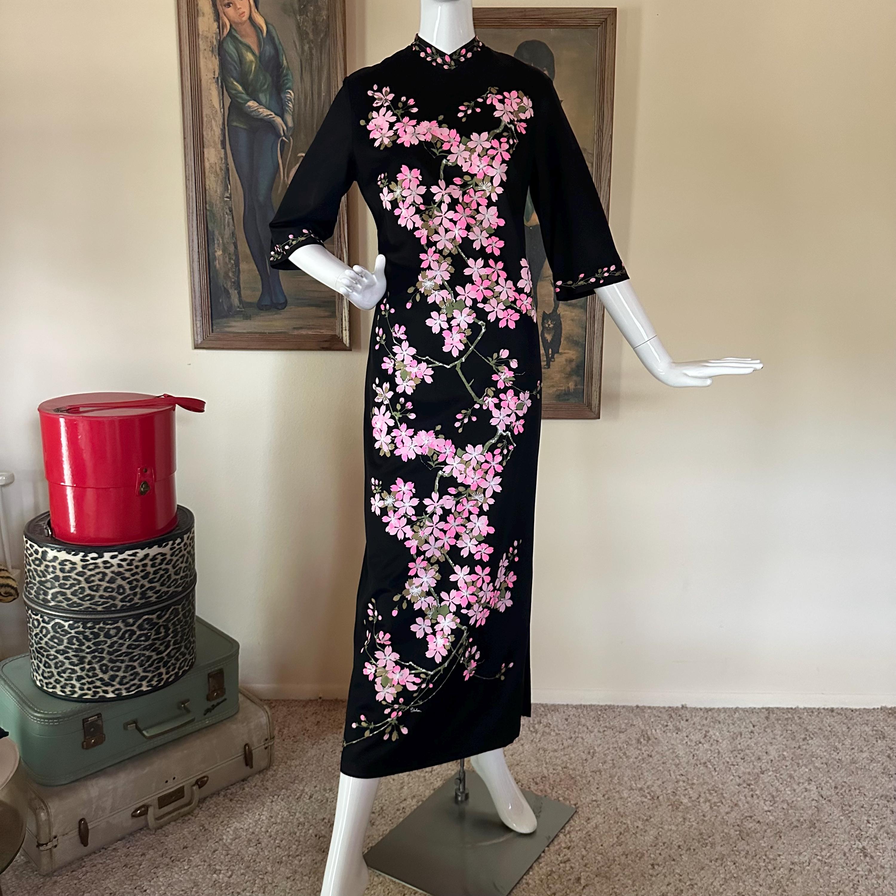 70s Cherry Dress - Etsy