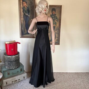 90s empire waist prom dress Silver Gown Retro 90s Prom Dress Empire Waist