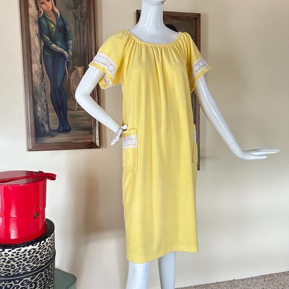 white christmas dresses Vintage Terry Cloth Caftan Dress – ThisBlueBird