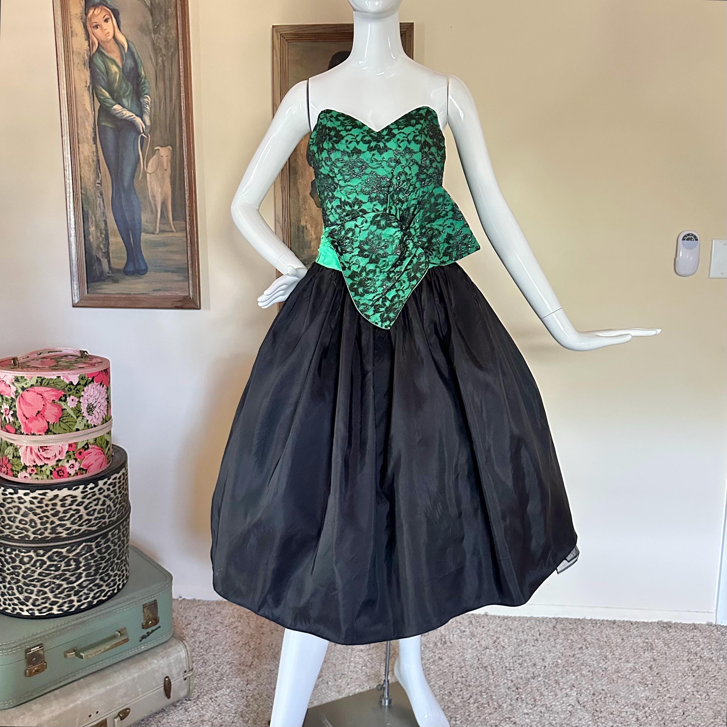 Green Bustier Dress - Etsy